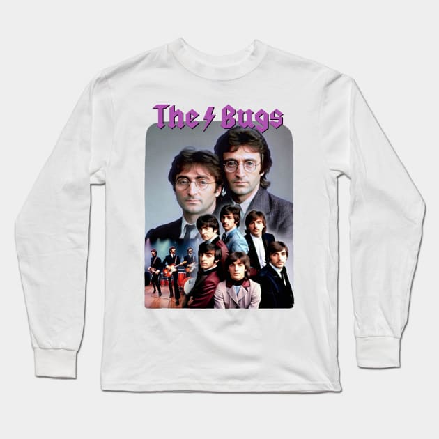 Cursed Classic Rock Band PARODY "The Bugs" Funny Poser Retro 90's Glamour Shot Portrait Long Sleeve T-Shirt by blueversion